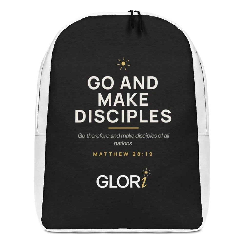 Minimalist Backpack — Go and Make Disciples — Black