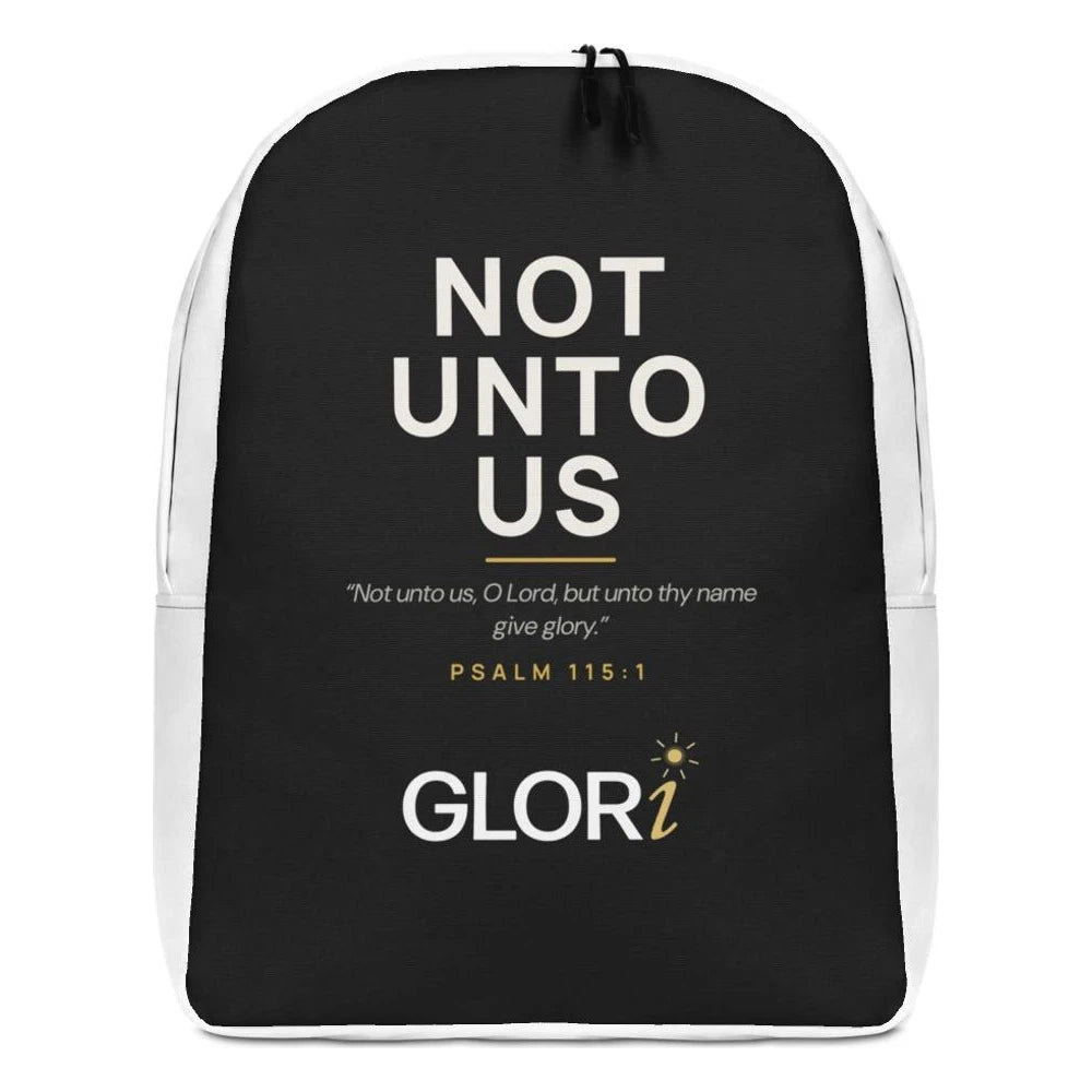 Minimalist Backpack — Not Unto Us — Black