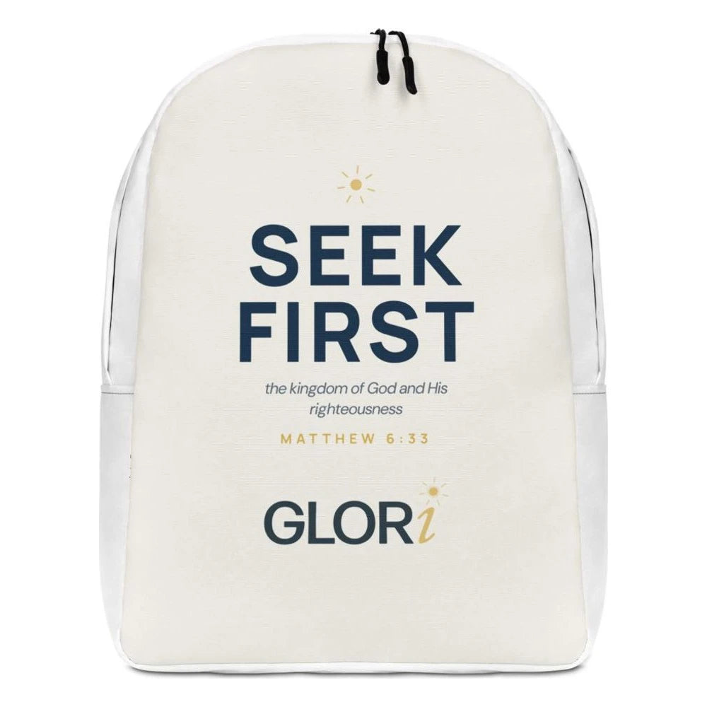 Minimalist Backpack — Seek First — Cream
