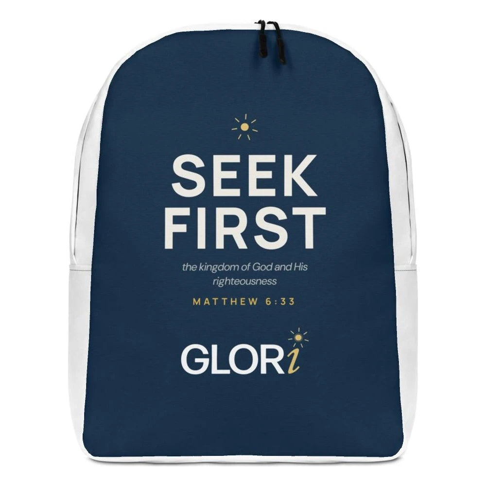 Minimalist Backpack — Seek First — Navy