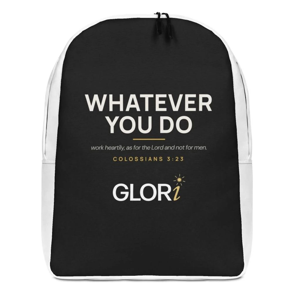 Minimalist Backpack — Whatever You Do — Black