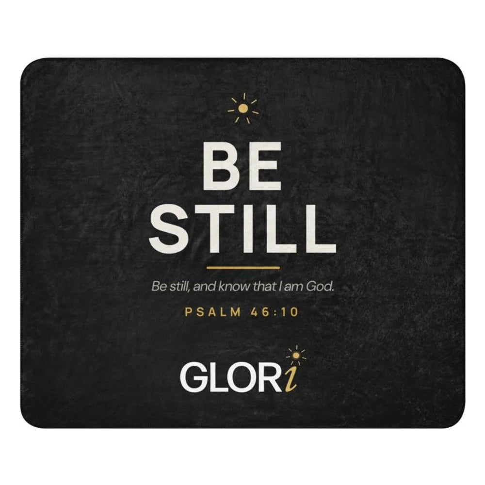 Sherpa Blanket — Be Still — Black