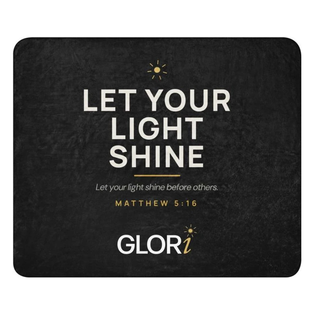 Sherpa Blanket — Let Your Light Shine — Black