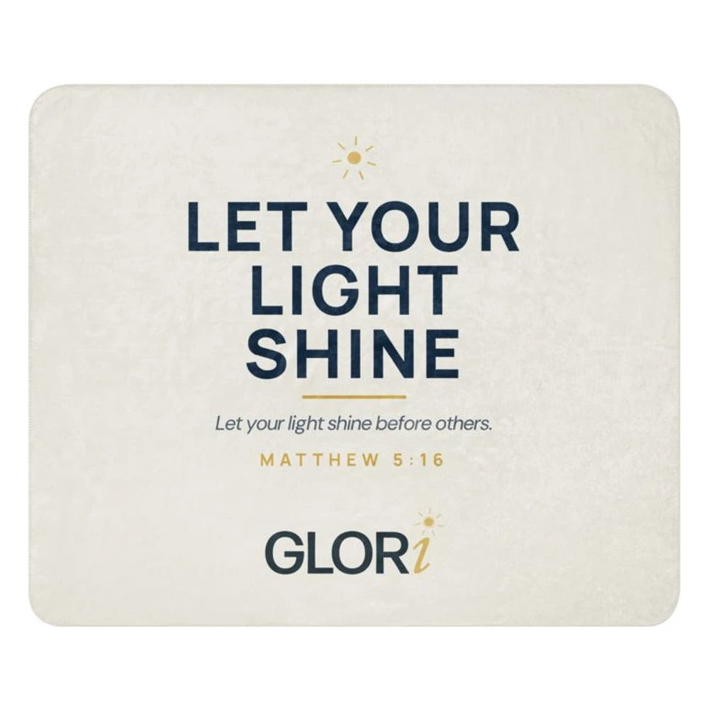 Sherpa Blanket — Let Your Light Shine — Cream
