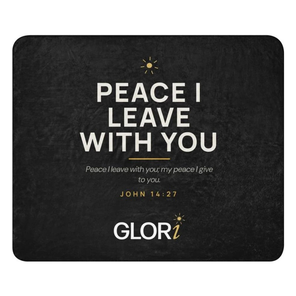 Sherpa Blanket — Peace I Leave With You — Black
