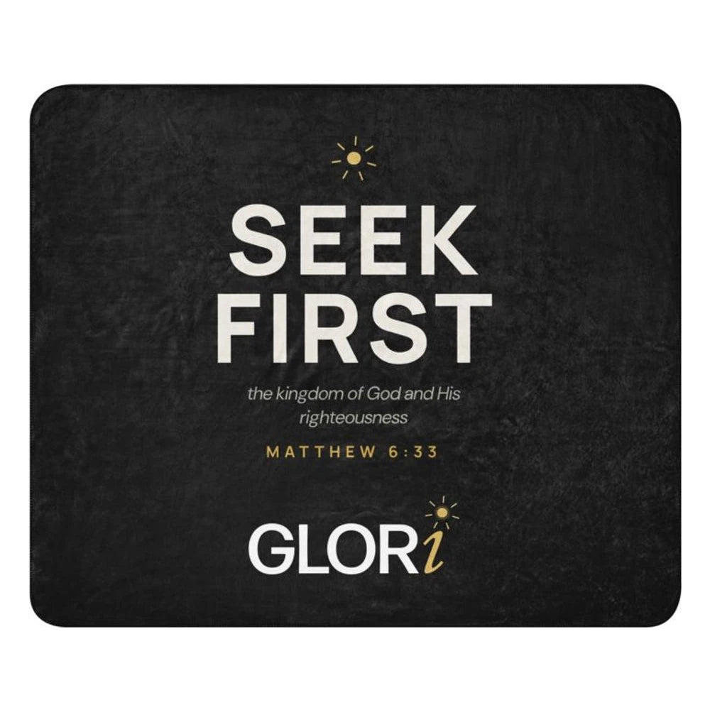 Sherpa Blanket — Seek First — Black
