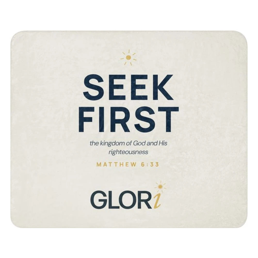 Sherpa Blanket — Seek First — Cream
