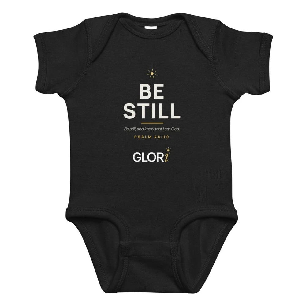 Baby Bodysuit — Be Still — Black