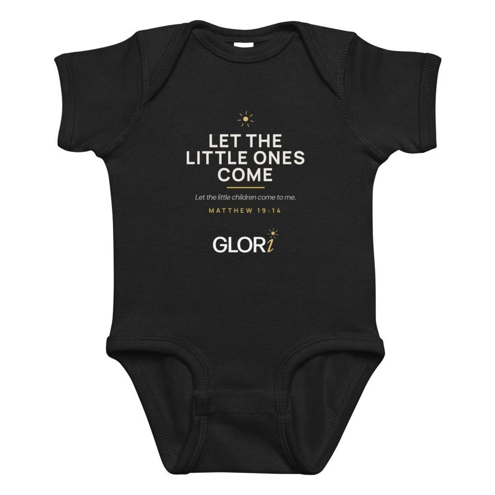 Baby Bodysuit — Let the Little Children Come — Black