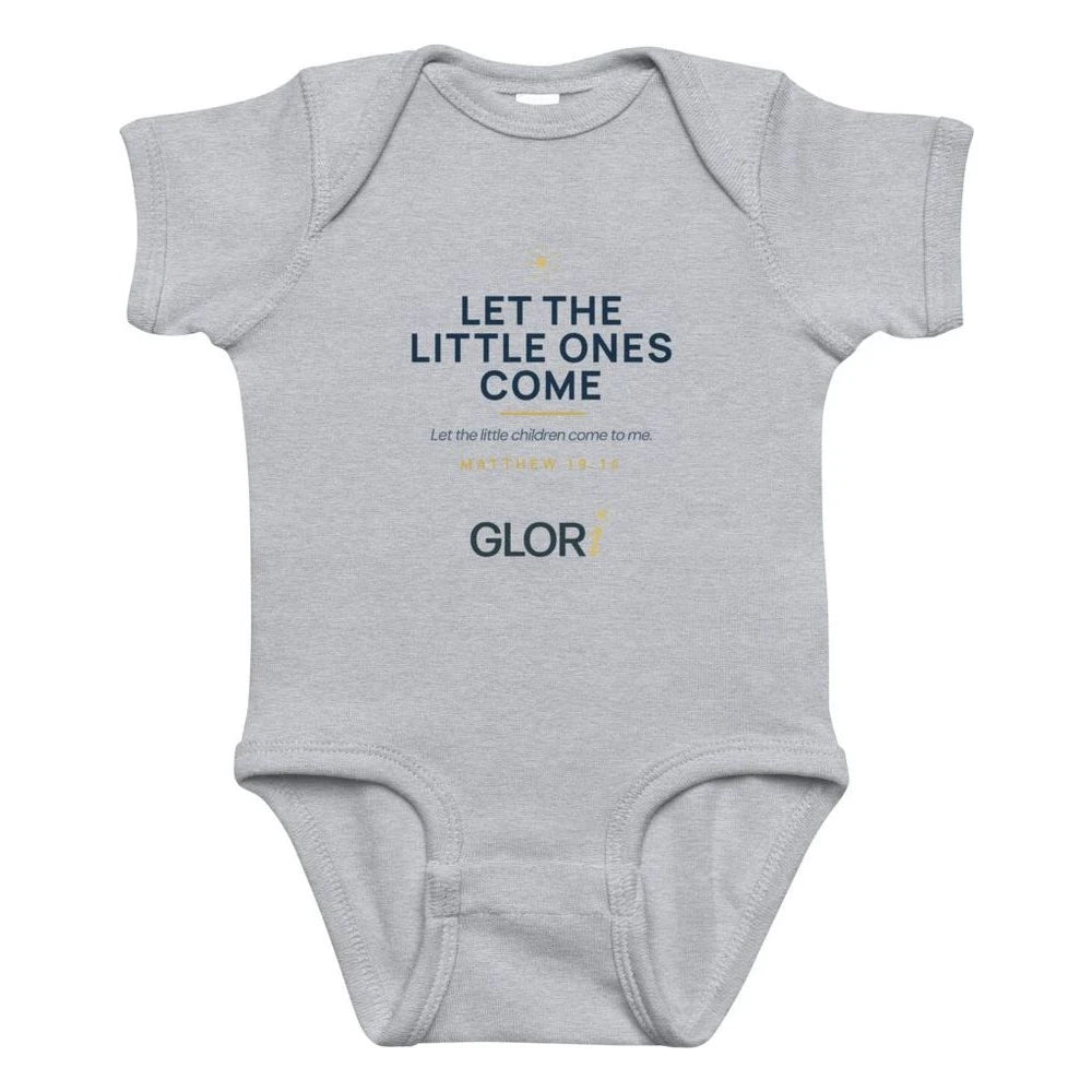 Baby Bodysuit — Let the Little Children Come — Heather