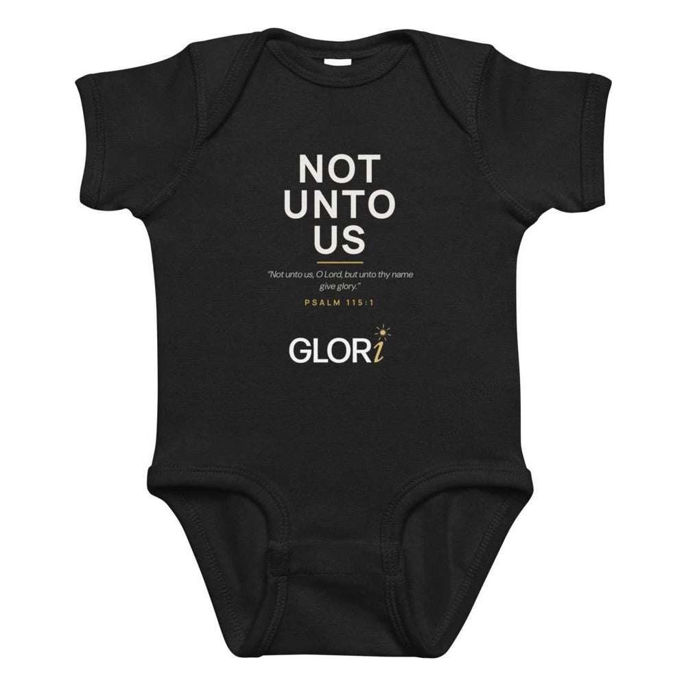 Baby Bodysuit — Not Unto Us — Black