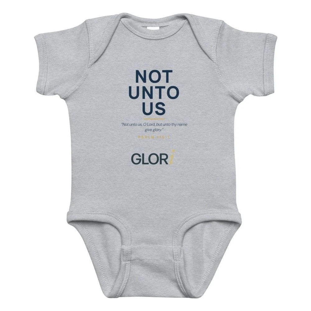 Baby Bodysuit — Not Unto Us — Heather