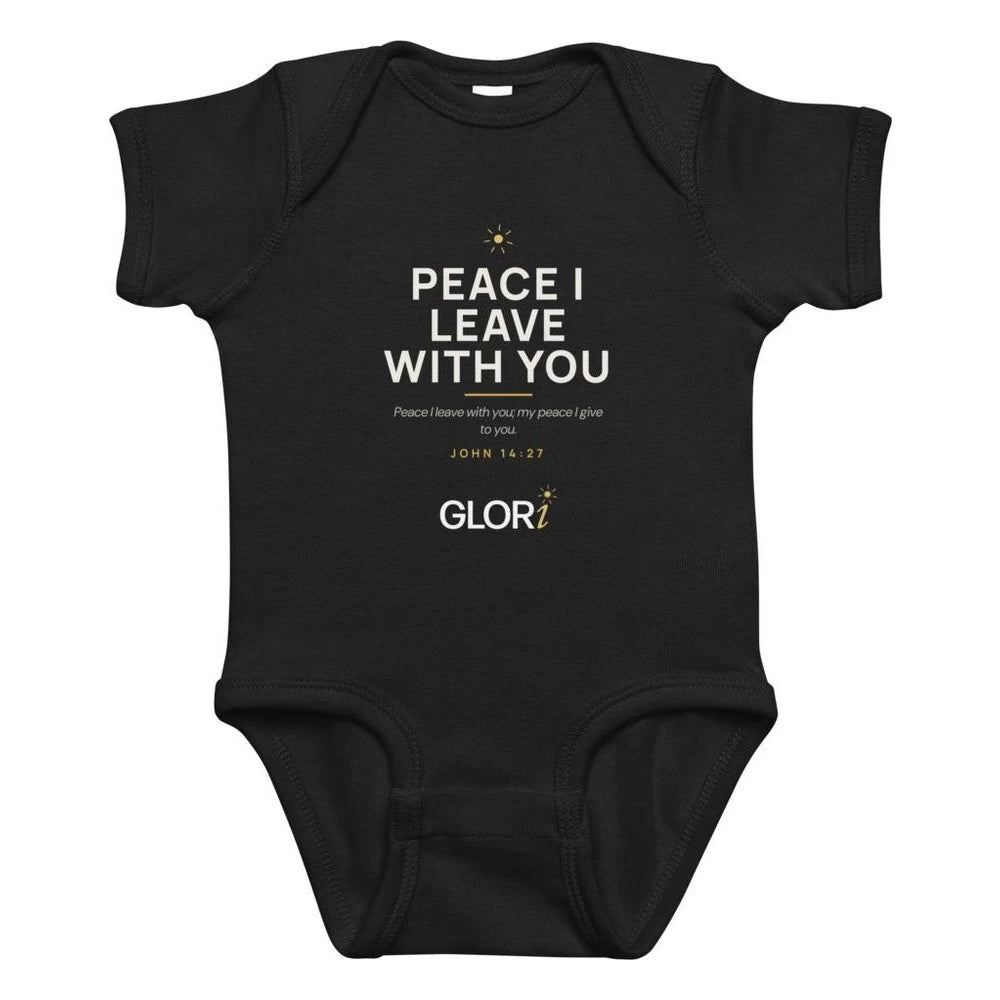 Baby Bodysuit — Peace I Leave With You — Black