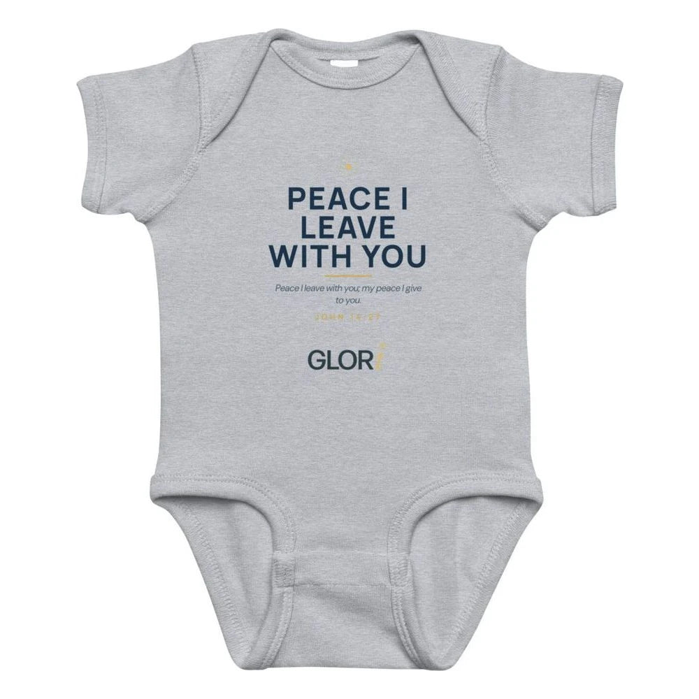Baby Bodysuit — Peace I Leave With You — Heather