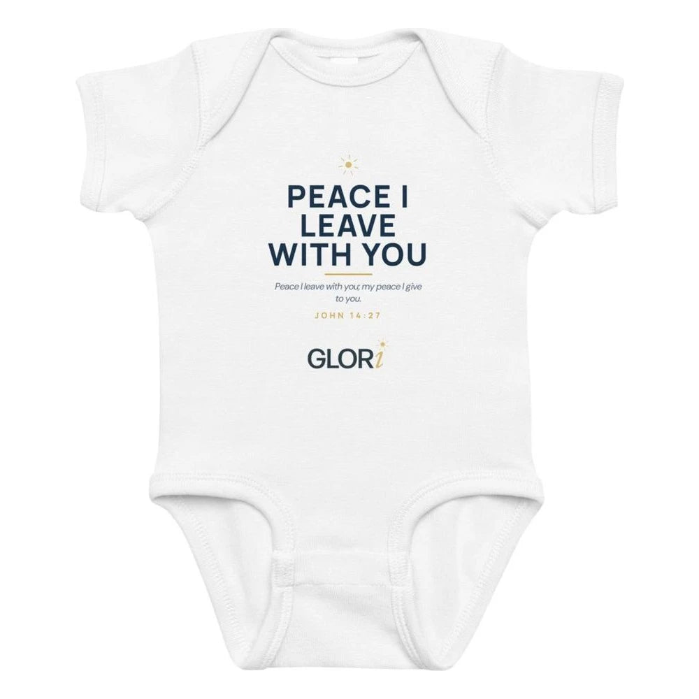 Baby Bodysuit — Peace I Leave With You — White