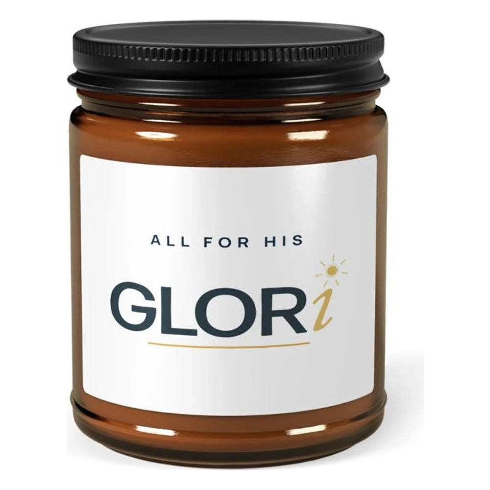 Soy Candle, 9 oz — All for His GLORi — Cinnamon Vanilla