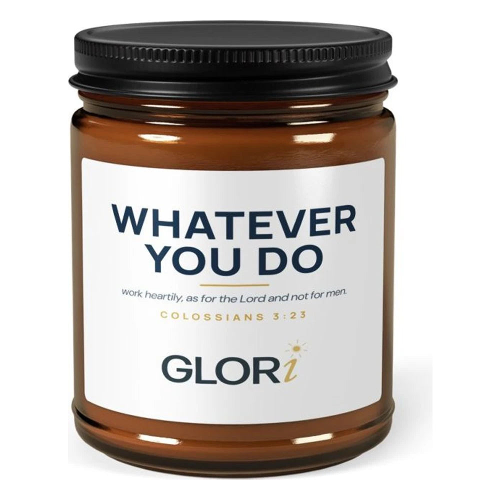 Soy Candle, 9 oz — Whatever You Do — White Sage + Lavender