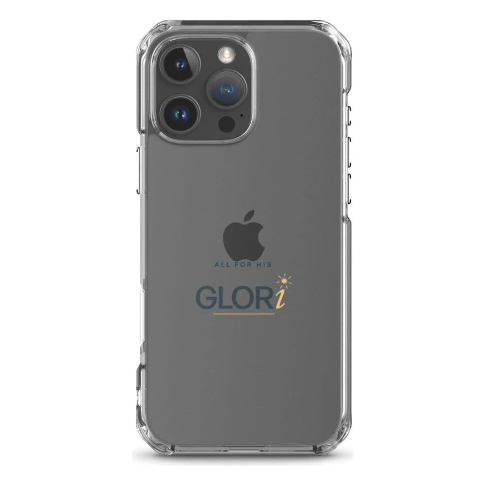 Clear Case — All for His GLORi — Navy — iPhone 16 Pro Max