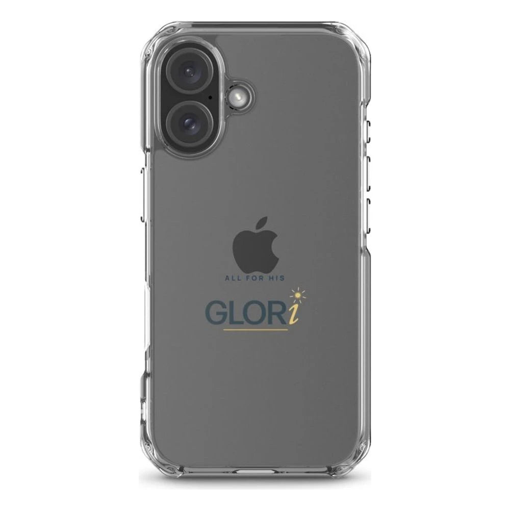Clear Case — All for His GLORi — Navy — iPhone 16