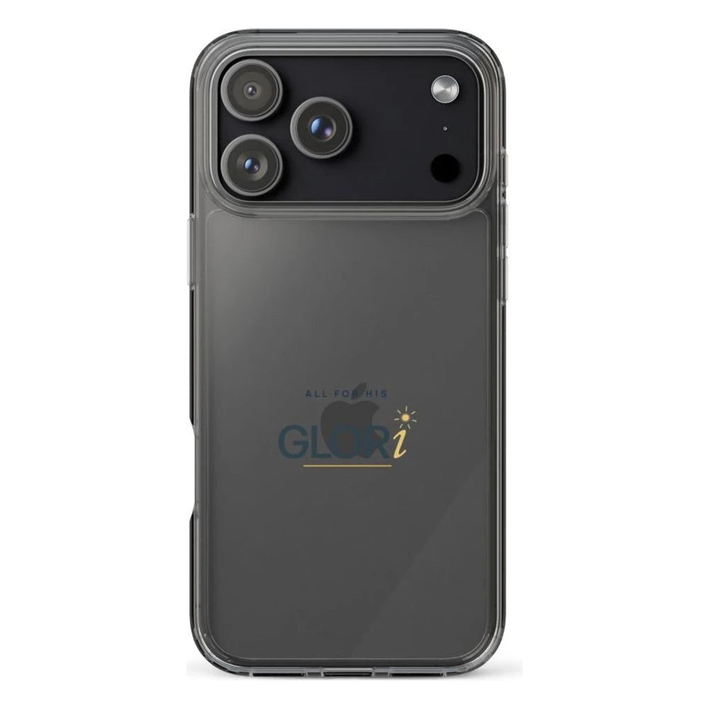 Clear Case — All for His GLORi — Navy — iPhone 17 Pro Max