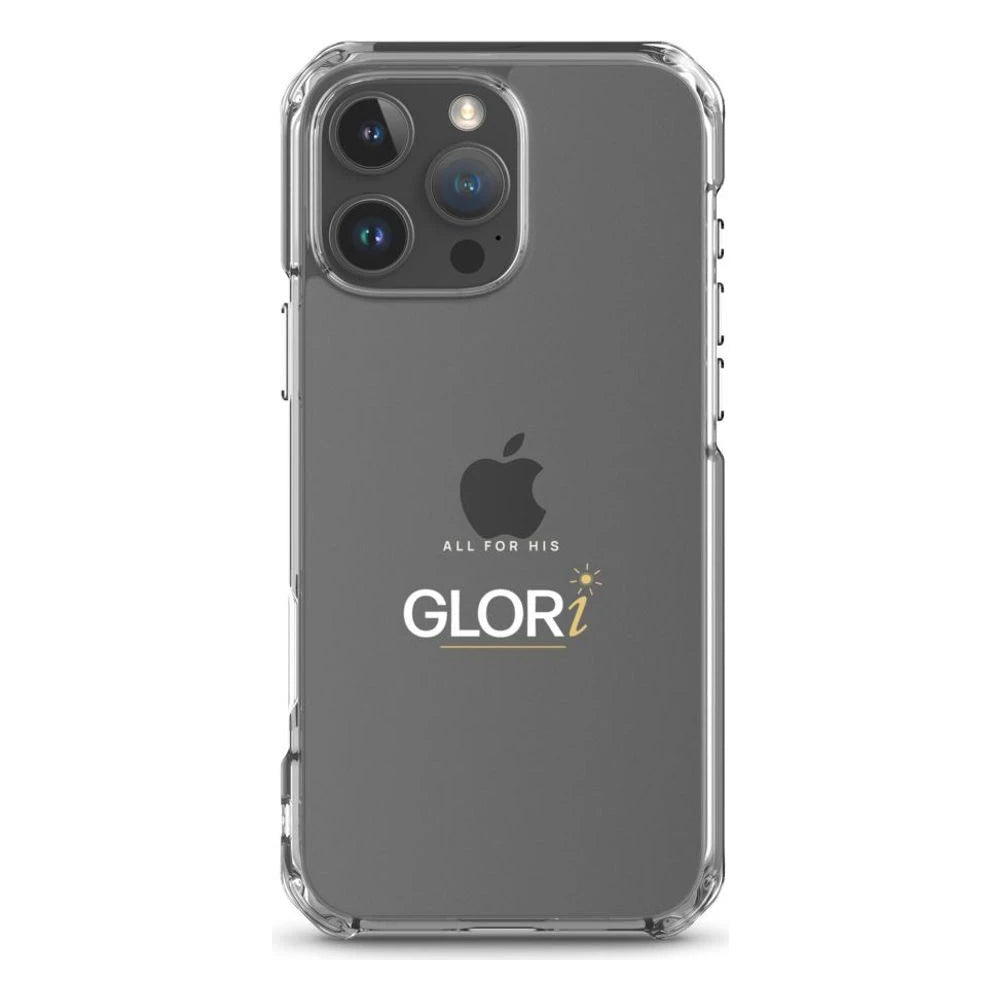 Clear Case — All for His GLORi — White — iPhone 16 Pro Max