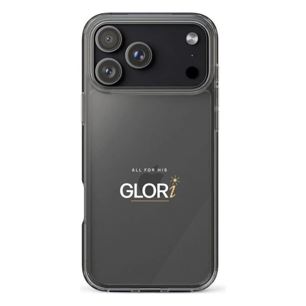 Clear Case — All for His GLORi — White — iPhone 17 Pro Max
