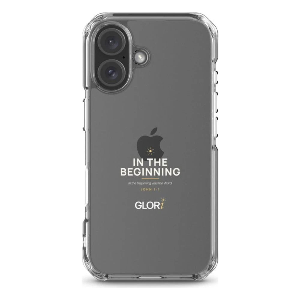 Clear Case — In the Beginning — White — iPhone 16