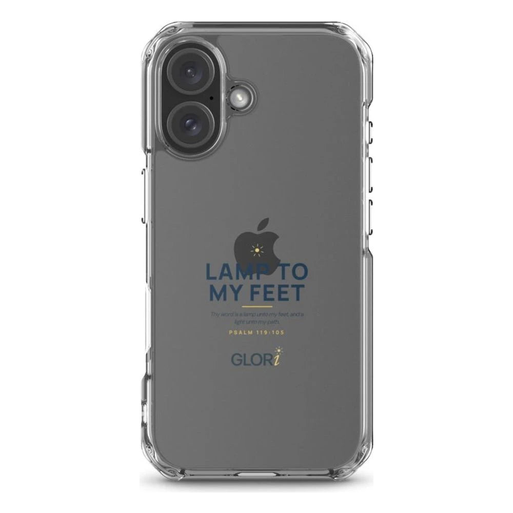 Clear Case — Lamp to My Feet — Navy — iPhone 16