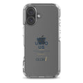 Clear Case — Not Unto Us — Navy — iPhone 16