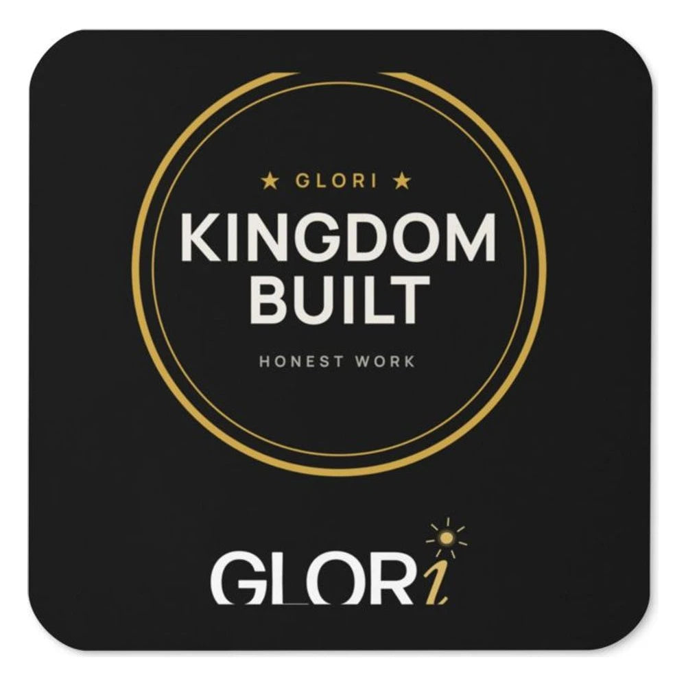 Cork-Back Coaster — Kingdom Built — Black
