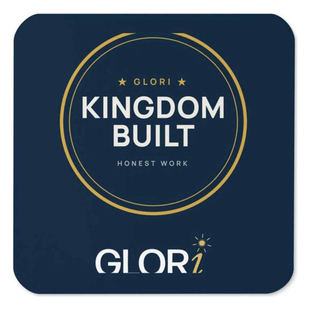 Cork-Back Coaster — Kingdom Built — Navy
