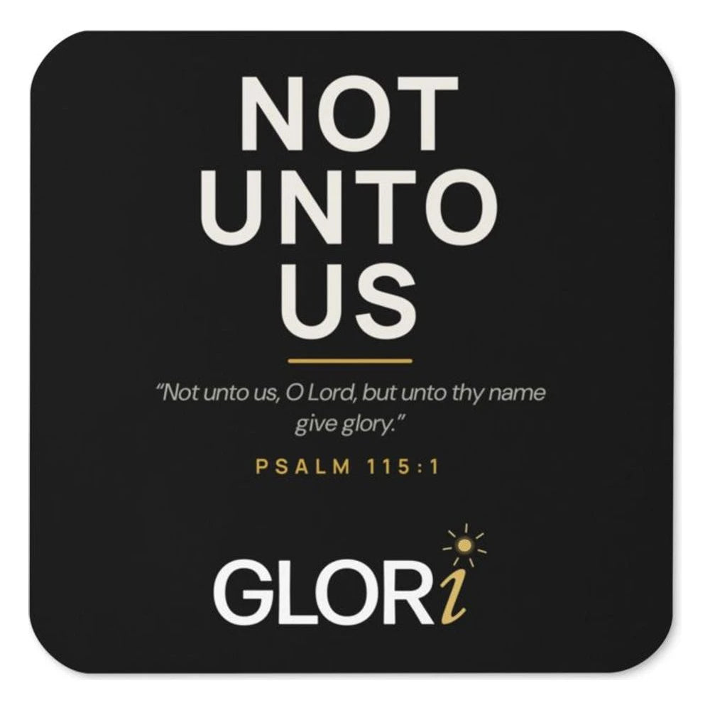 Cork-Back Coaster — Not Unto Us — Black