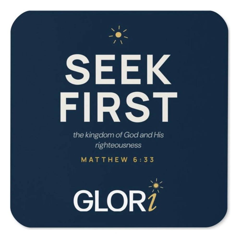 Cork-Back Coaster — Seek First — Navy