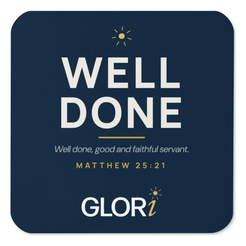 Cork-Back Coaster — Well Done — Navy