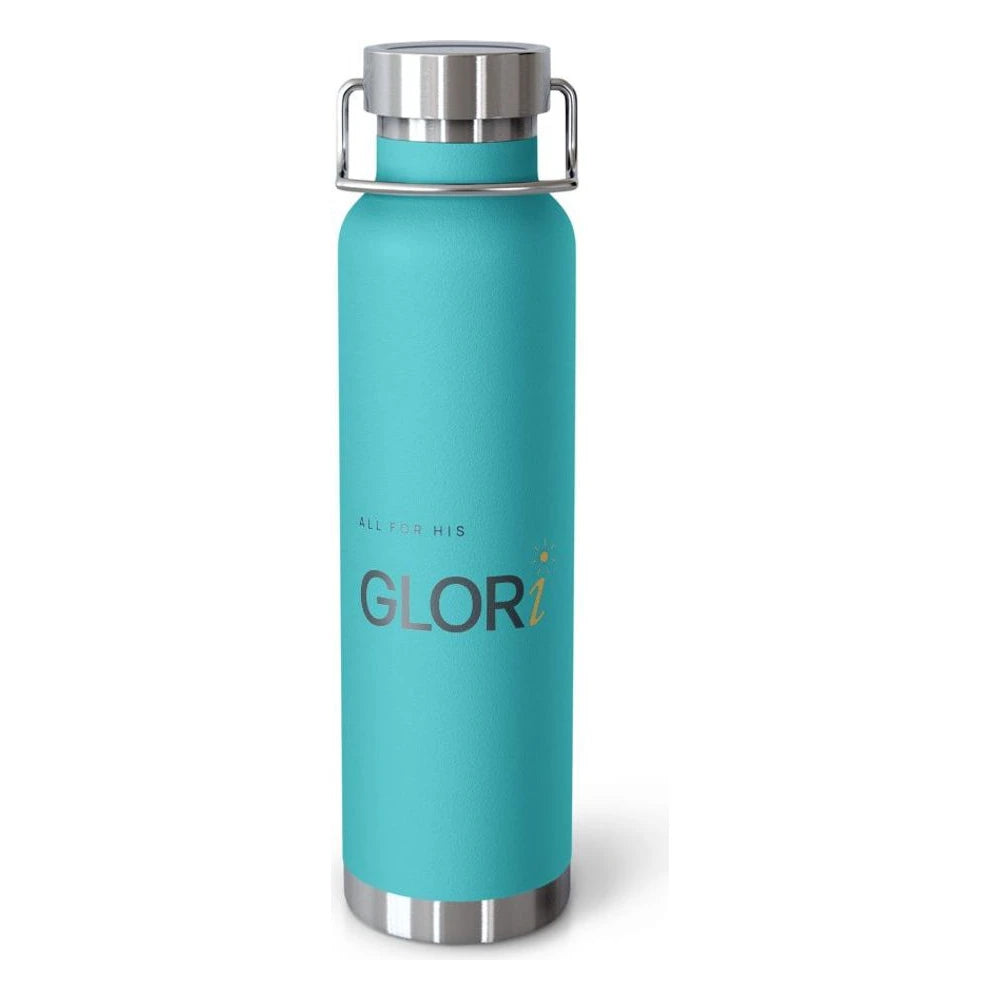Copper Insulated Bottle — All for His GLORi — Mint Green