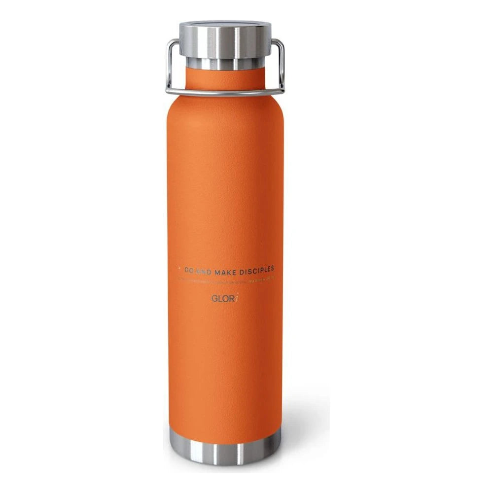 Copper Insulated Bottle — Go and Make Disciples — Orange