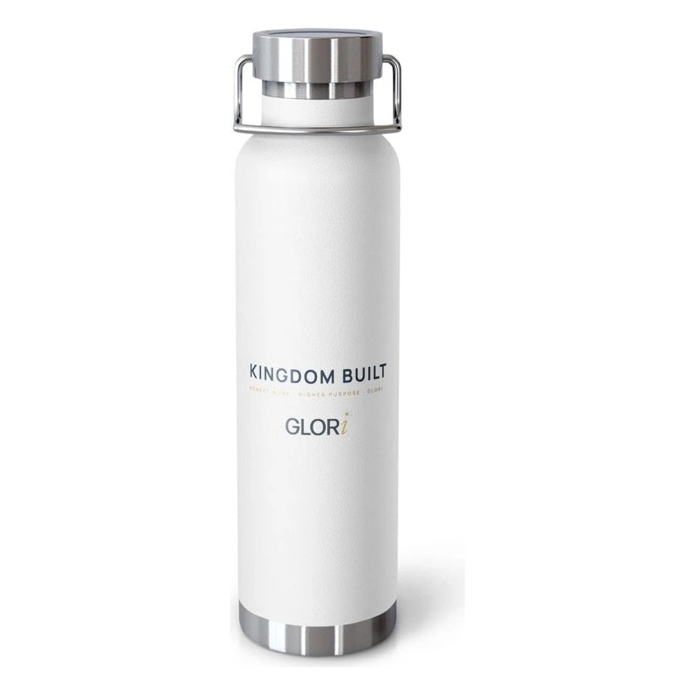 Copper Insulated Bottle — Kingdom Built — White