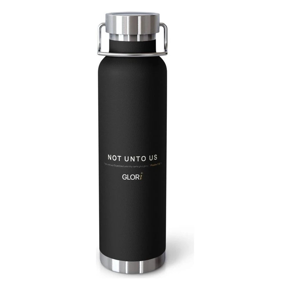 Copper Insulated Bottle — Not Unto Us — Black