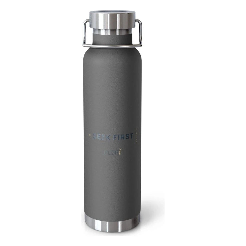 Copper Insulated Bottle — Seek First — Grey