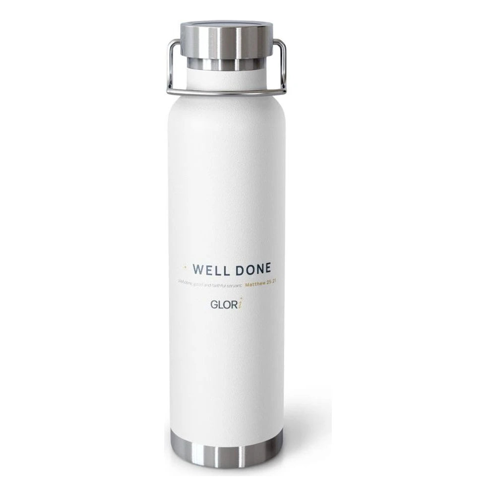 Copper Insulated Bottle — Well Done — White