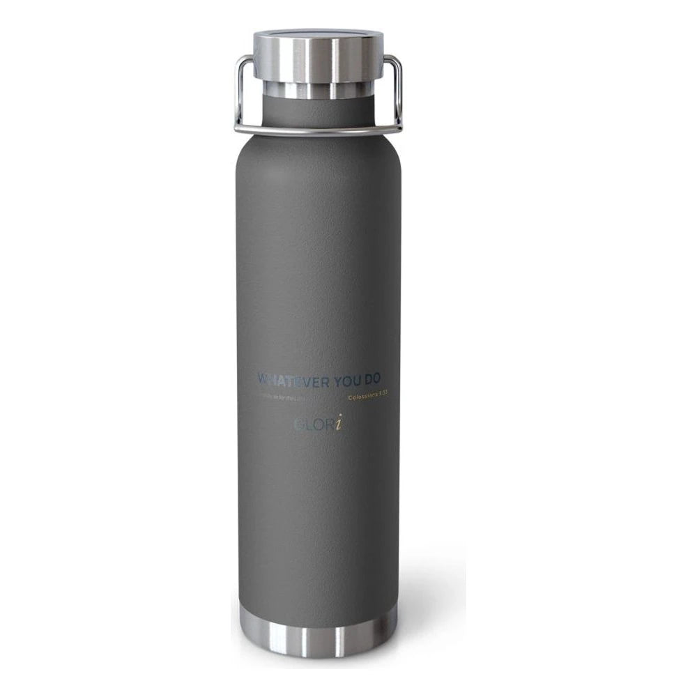 Copper Insulated Bottle — Whatever You Do — Grey