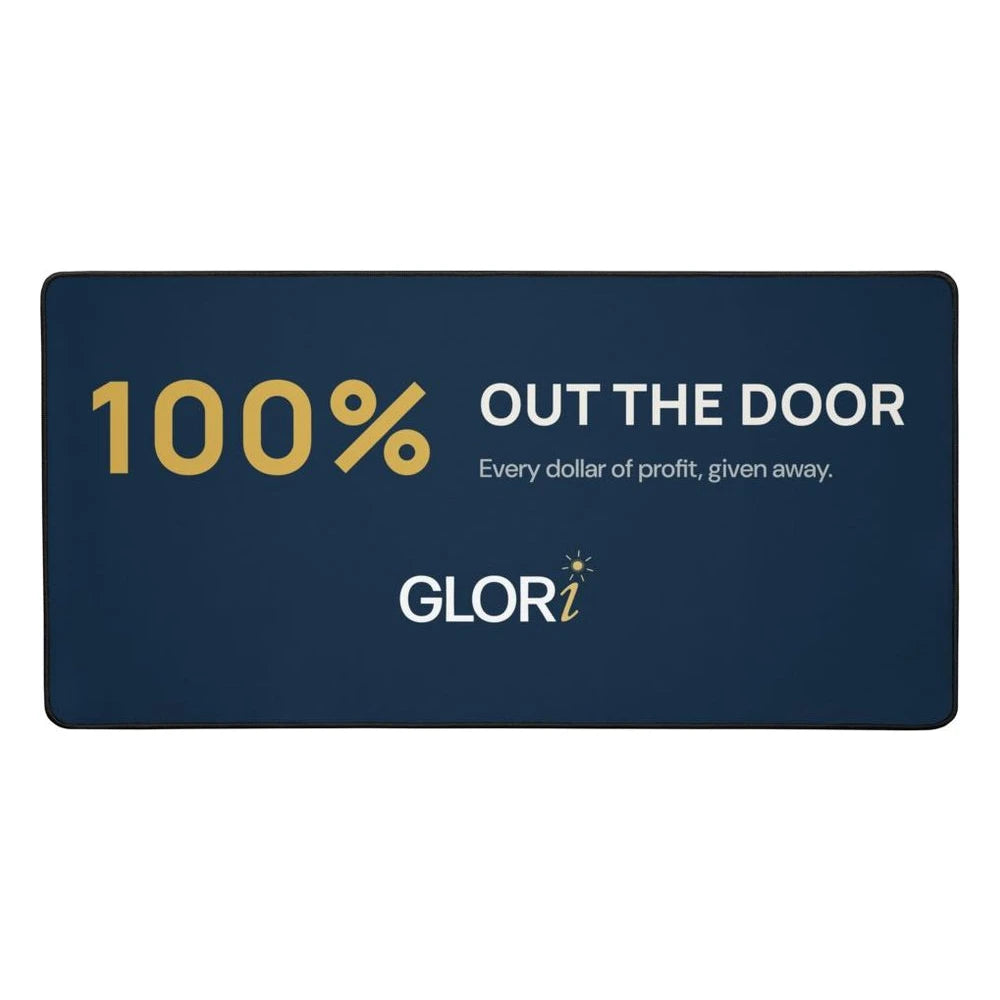 Desk Mat — 100% Out the Door — Navy
