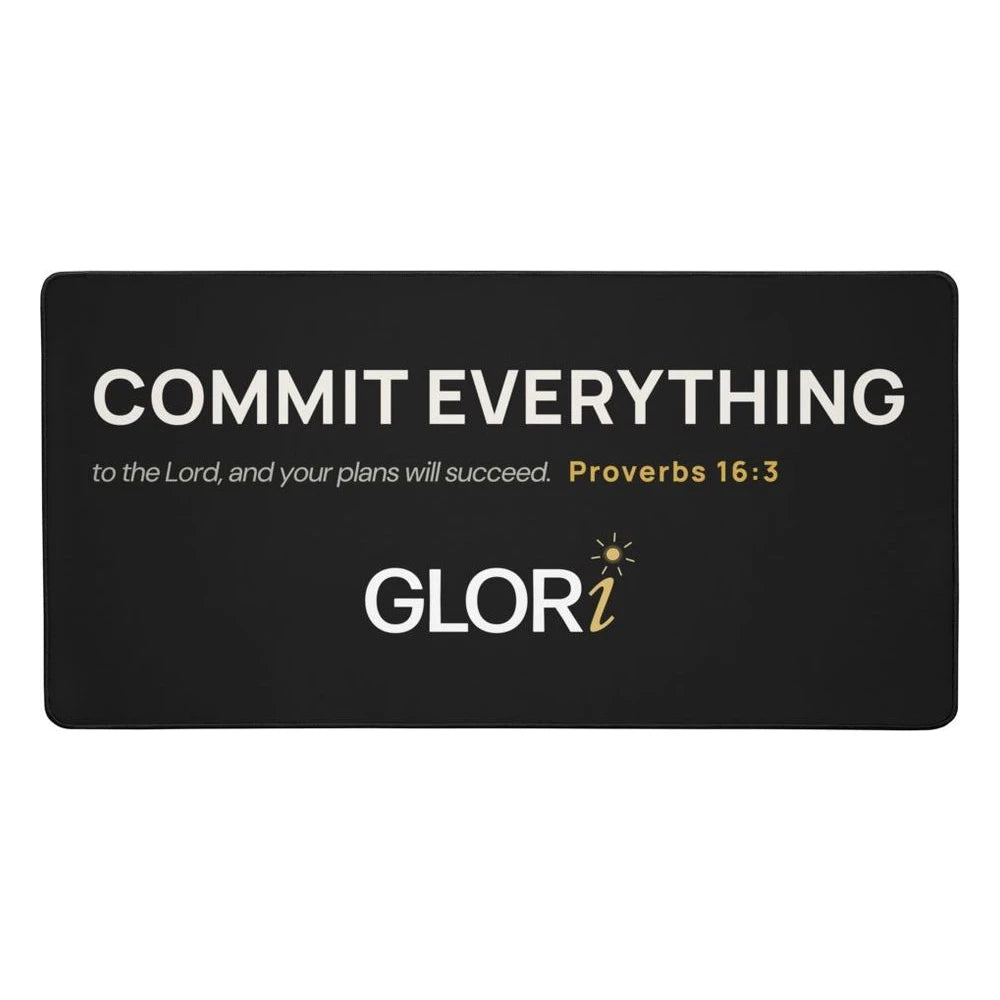 Desk Mat — Commit Everything — Black