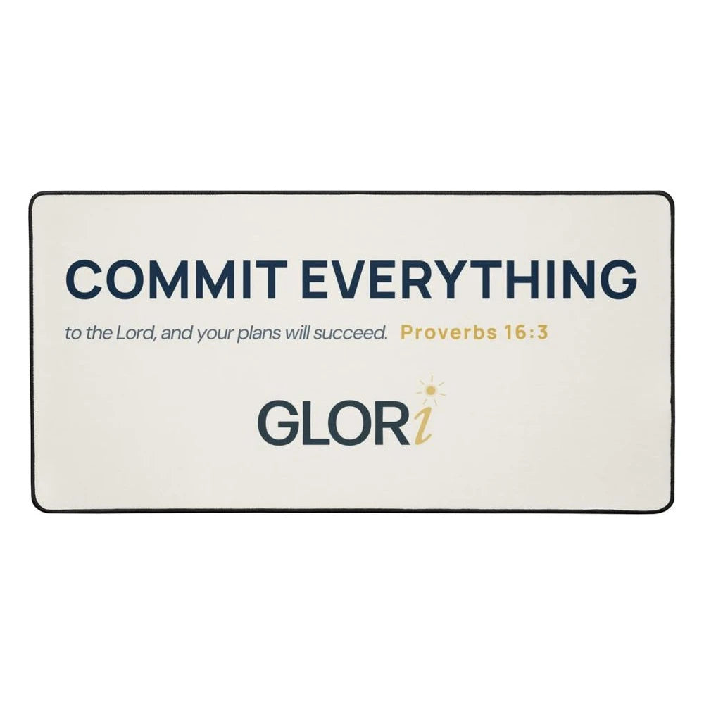 Desk Mat — Commit Everything — Cream