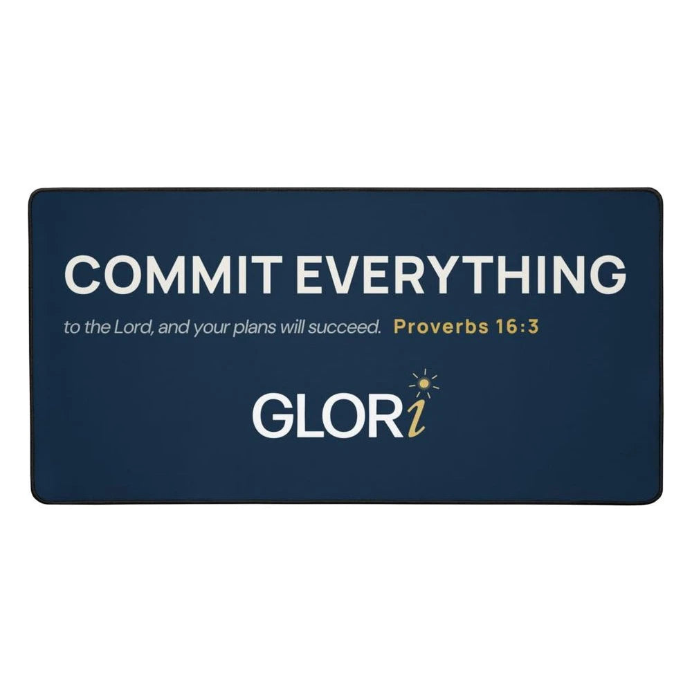 Desk Mat — Commit Everything — Navy