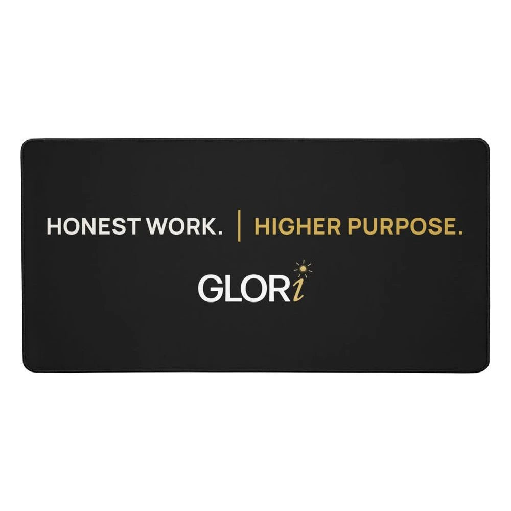 Desk Mat — Honest Work. Higher Purpose. — Black