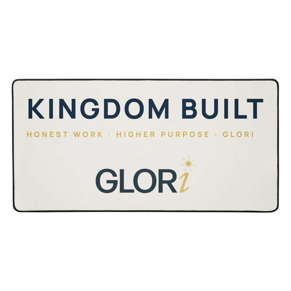Desk Mat — Kingdom Built — Cream