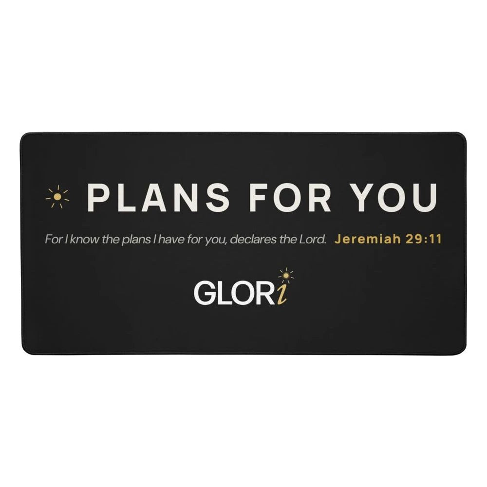 Desk Mat — Plans for You — Black