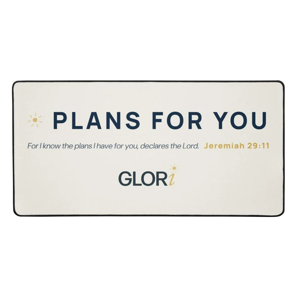 Desk Mat — Plans for You — Cream