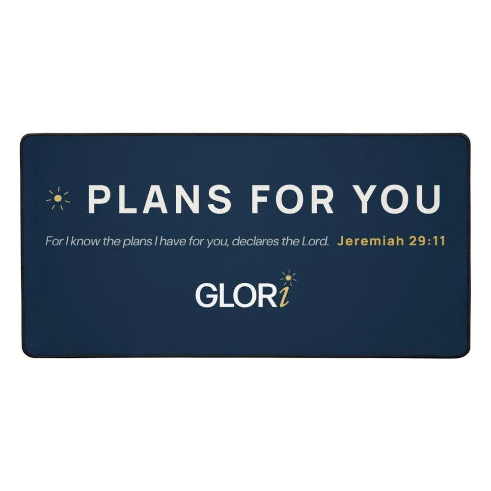 Desk Mat — Plans for You — Navy